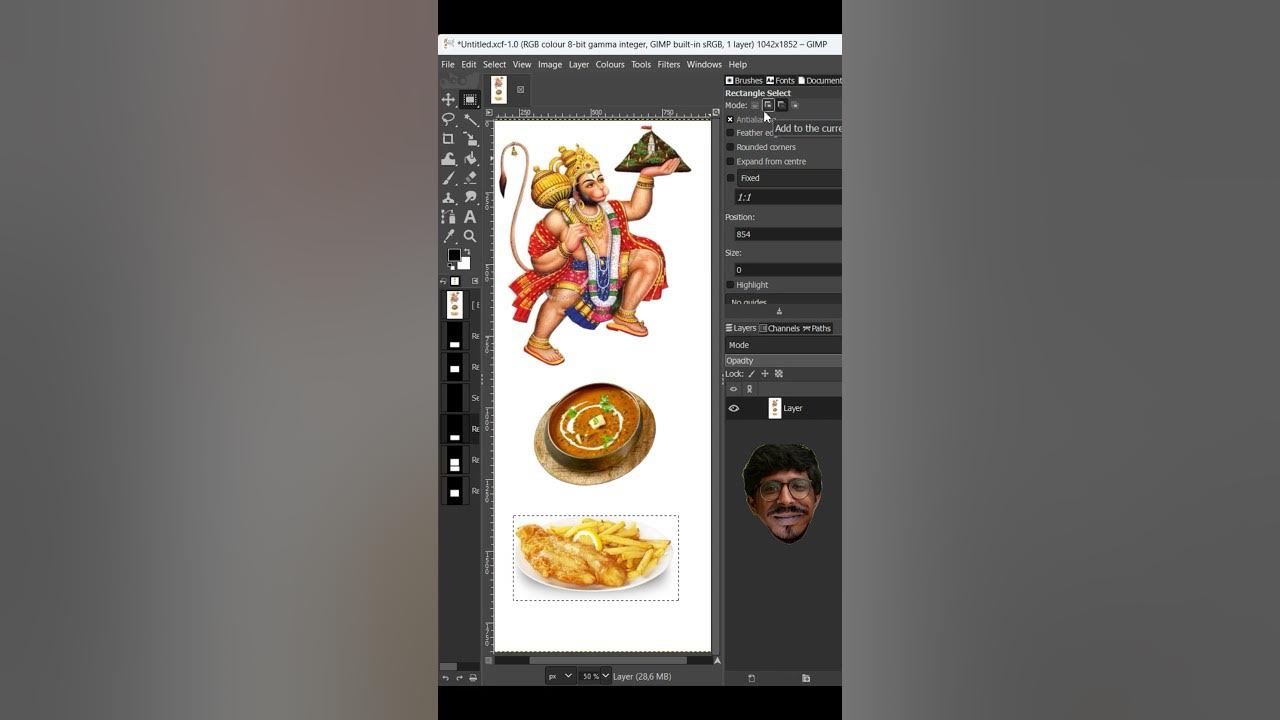 Gimp how to deselect specific areas youtube