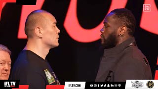 EXPLOSIVE FIGHT! - ZHILEI ZHANG vs DEONTAY WILDER FIRST FACE-OFF AHEAD OF THEIR 5 v 5 CLASH