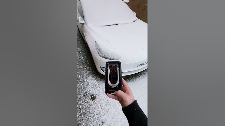 Removing Snow off a Tesla #shorts