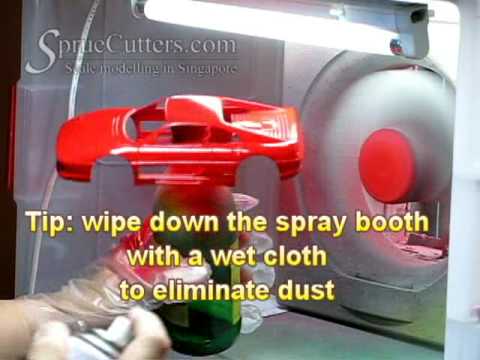 Spray paint a model car, using spray can - YouTube