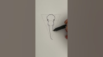 Draw  an elephant 🐘 | 60-Second Art Class! #shorts #art #drawingtutorial