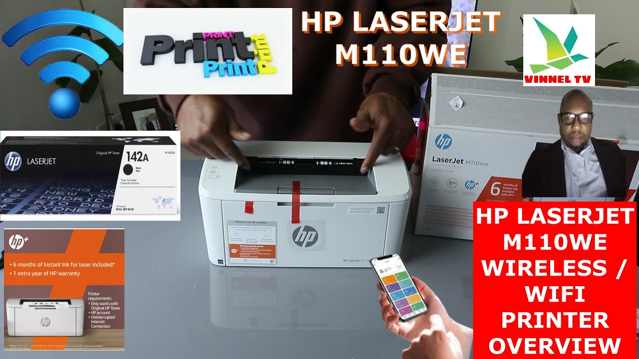 HP LaserJet M110we Printer with Bonus 6 months Toner with HP+ - HP