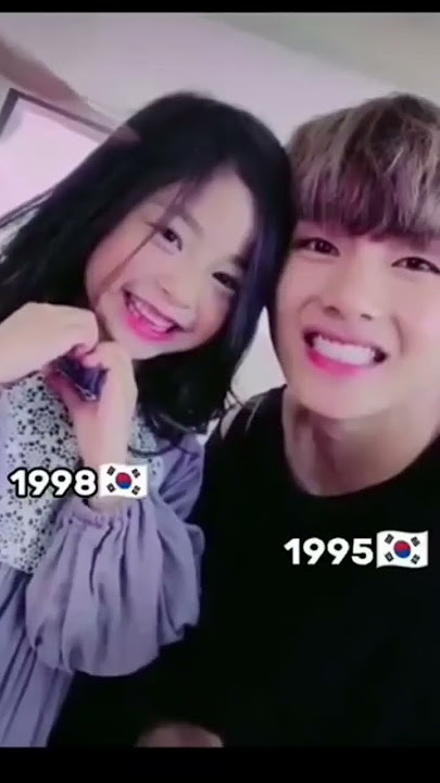 BTS Kim taehyung and his cute sister then v/s now 🪩💜🪩 #bts #kpop #viralshort #btsvcutesister