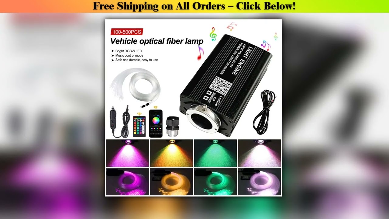 Car Starry Sky Light Auto Home Fiber Optic Lights Atmosphere Lamp Music Control Ceiling Lights RGB