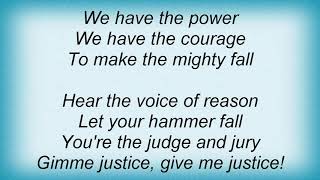 Saxon - Justice Lyrics