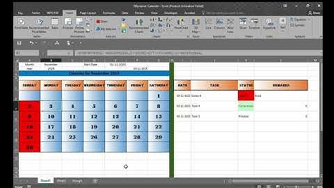 Basic calender with Macro