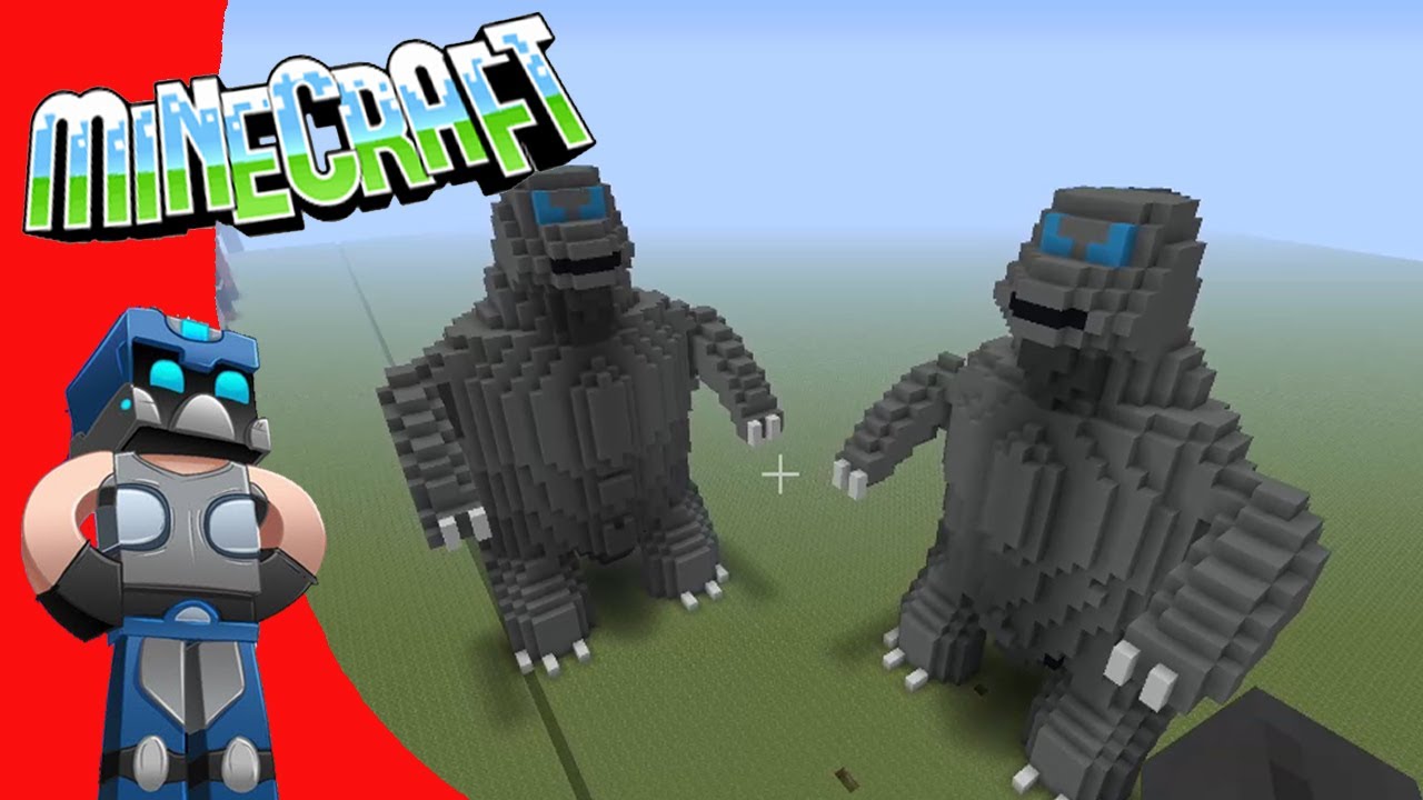 How To Build Godzilla In Minecraft Tutorial GodZilla 3D Minecraft Tutorial / Como hacer a Godzilla Pixel Art