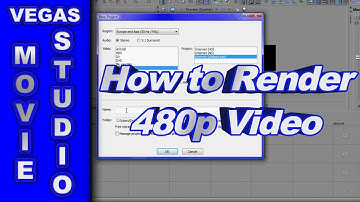 How to Render 480p Video using Sony Vegas Movie Studio HD Platinum 10