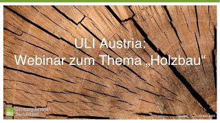 ULI Austria Webinar: Holzbau screenshot 5