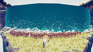 100 Hay Balers vs Every God under WATERFALL TABS Map Creator Totally Accurate Battle Simulator