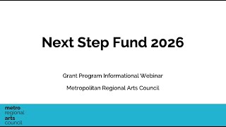 Famous MRAC Next Step Fund Information Webinar 2026 Profile