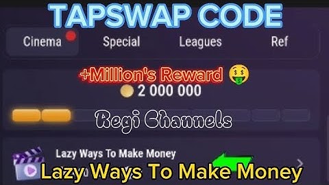 Tapswap Video Code | Lazy Ways To Make Money | Top 20 Lazy Ways to Make Money Online