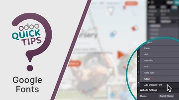 Odoo Quick Tips - Google Fonts [Website]
