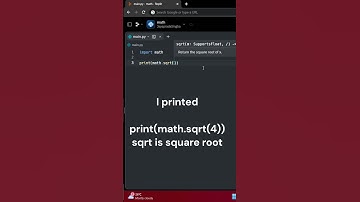 All math features in python! (square root, pi , etc)