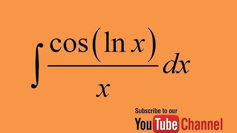 How to Integrate cos(lnx)/x, Integration by substitution, Indefinite Integral, Calculus