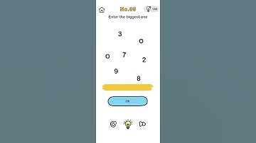 brain out label 98 enter the biggest one walkthrough solution