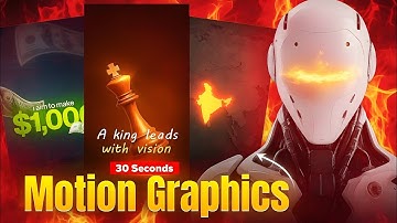 🔥 Create Viral Motion Graphics in 30 Seconds 🚀 100% FREE AI Animation 🎥