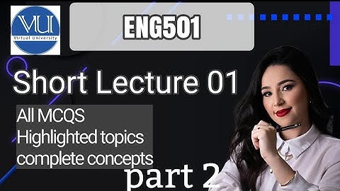ENG501 Short Lecture 1 (part 2) Introduction to Language _VU Students