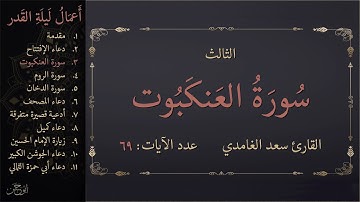 أعمال ليلة القدر: ٣- سورة العنكبوت