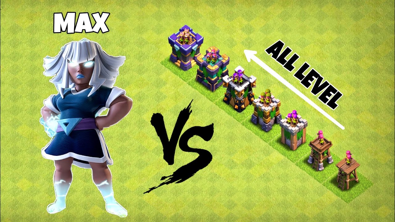 Max Electro Titan Vs All Level Defense | Clash Of Clans