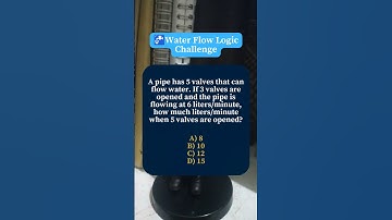 Water Flow Logic Challenge #shorts #riddlemathzone #maths