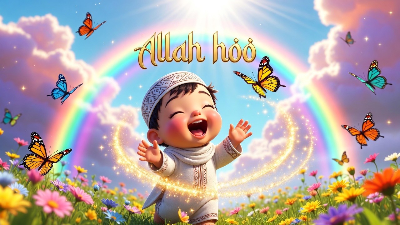 "Allah Hoo Lullaby Part 2 🌙 | Peaceful Islamic Song for Kids | Urdu Nasheed"
