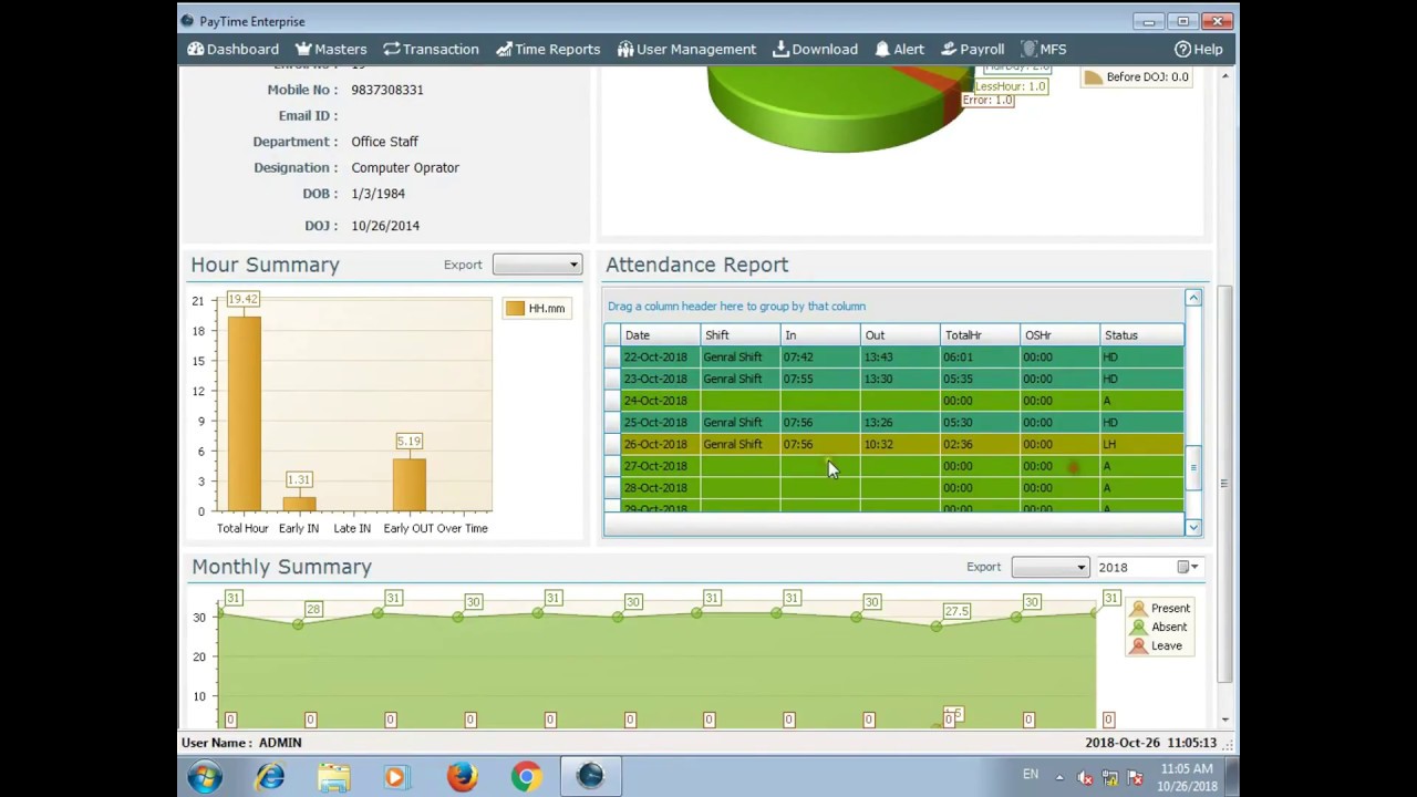 how to Attendance data download or receive from biometric to PC - YouTube