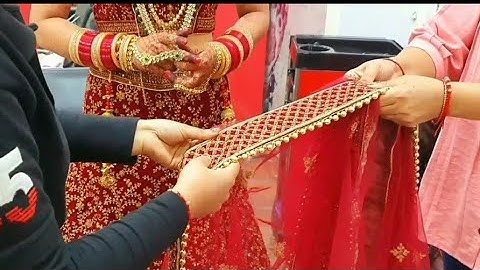 advance bridal double Dupatta setting/beautiful bridal Dupatta draping step by step easy & simple