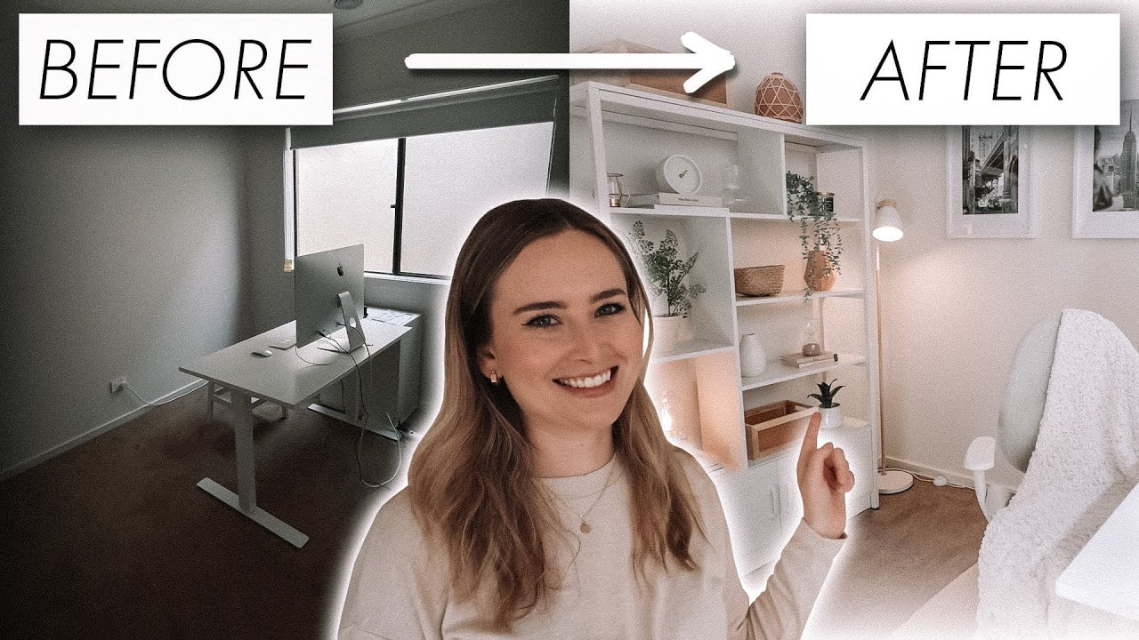 HOME OFFICE MAKEOVER On A Budget (Dream Workspace/Youtube Studio) - YouTube