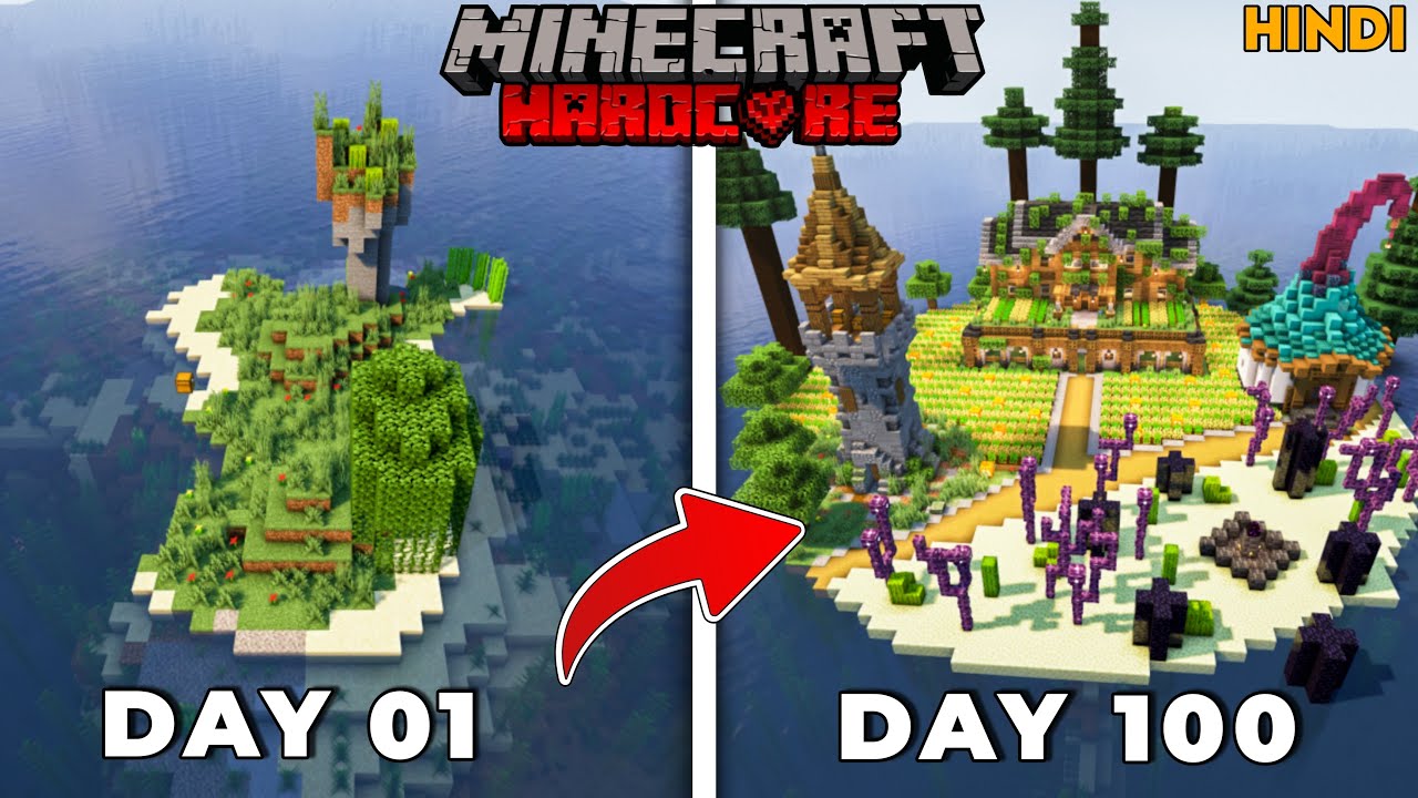 I Survived 100 Days On A Modded Survival Island In Hardcore Minecraft ...