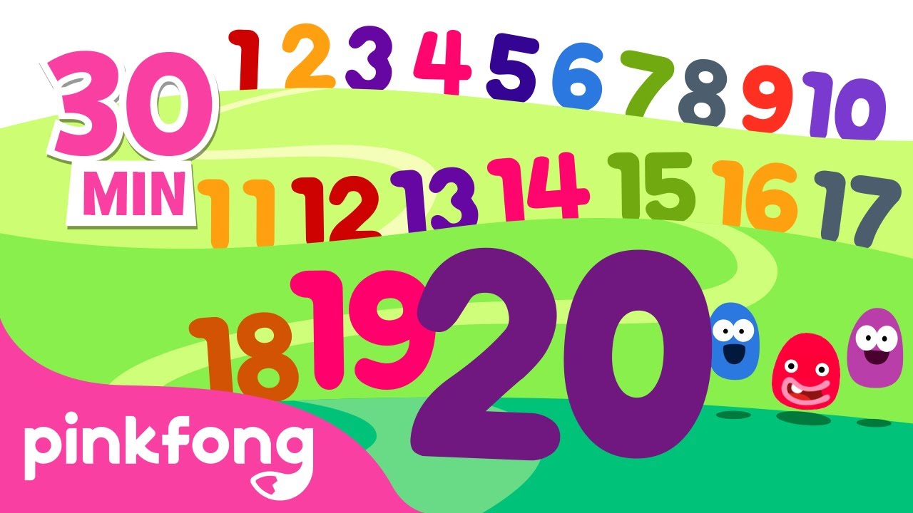 Contando del 1 al 20 y más canciones de números para niños | Pinkfong Canciones Infantiles