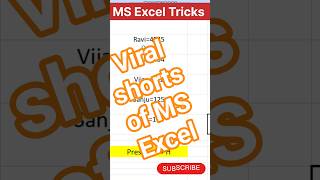 Amazing shorts of MS Excel #exceltips #excelforbeginners #excel #excelshorts #exceltricks