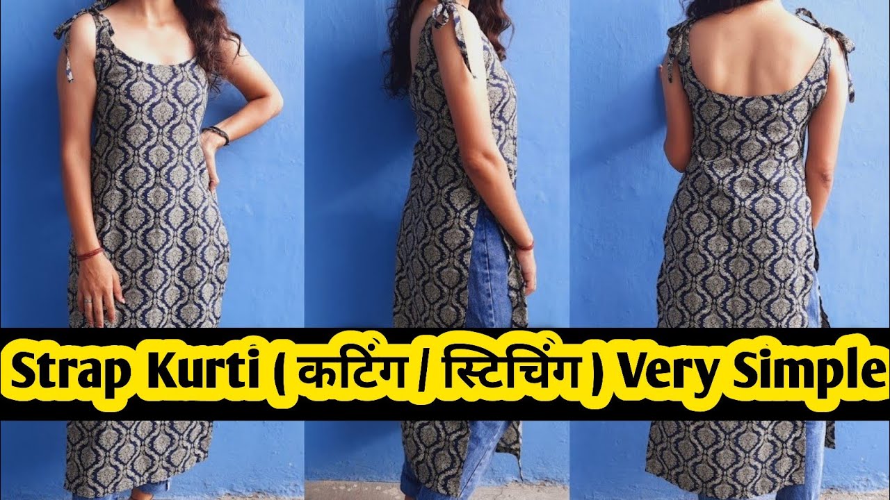 Stylish one shoulder summer kurti design full making in easy steps  @creativesew - YouTube