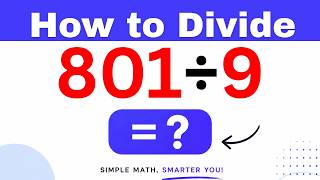 801÷9  Divide 801 by 9 - Long division Method