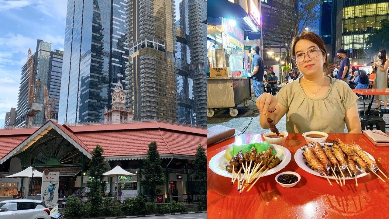 món ngon ở singapore  2022  Khám phá khu chợ bán rất nhiều món ăn ngon, đặc biệt món Satay nổi tiếng ở Singapore| Lau Pa Sat