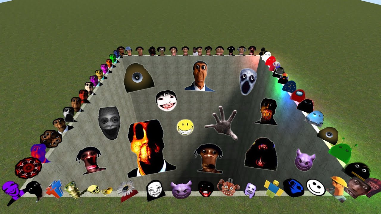 Nico's Nextbots, Obunga Family, Angry Munci, Juandale Pringle FALL INTO HOLE in Garry's Mod