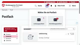 ارسال رساله اونلاين لوكالة العمل والجوب سنتر عبر الموقع الرسمي Jobcenter.digital Postfachservice