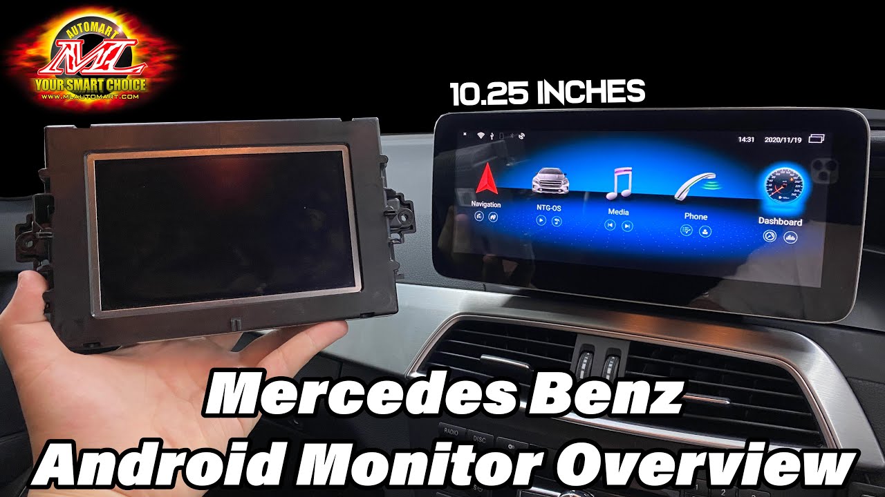 Mercedes Benz Android Monitor - YouTube