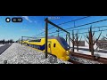 Tren VIRM NS realizando parada y salida en el Apeadero de Heiloo cerca de Heiloo destino Valencia.