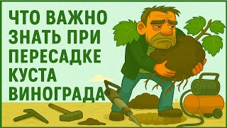 🍇 Даже не пытайся без ЭТОГО ПЕРЕСАЖИВАТЬ КУСТЫ ВИНОГРАДА. Как формировать виноград после пересадки!