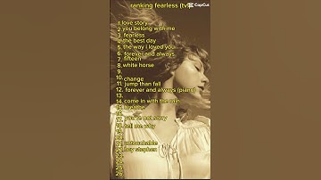 Ranking Fearless Taylor’s Version *super hard* #shorts #taylorswift #fearless