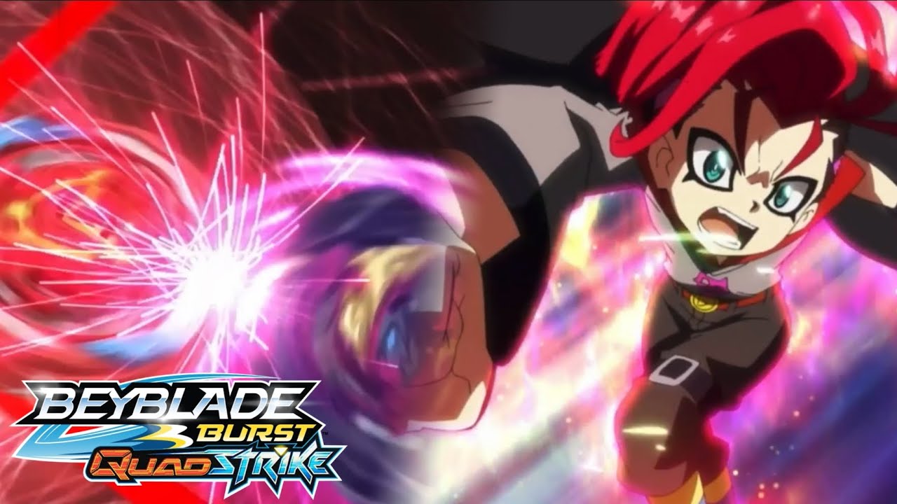 BEYBLADE BURST QUADSTRIKE EPISODE 20: Invincible Shadows! Aiger vs