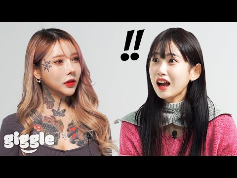 Koreans Meet a Girl Covered With Tattoos!!