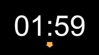 2 Minute Countdown Timer 01:59 to 00:00 (120 Seconds) #4k #time