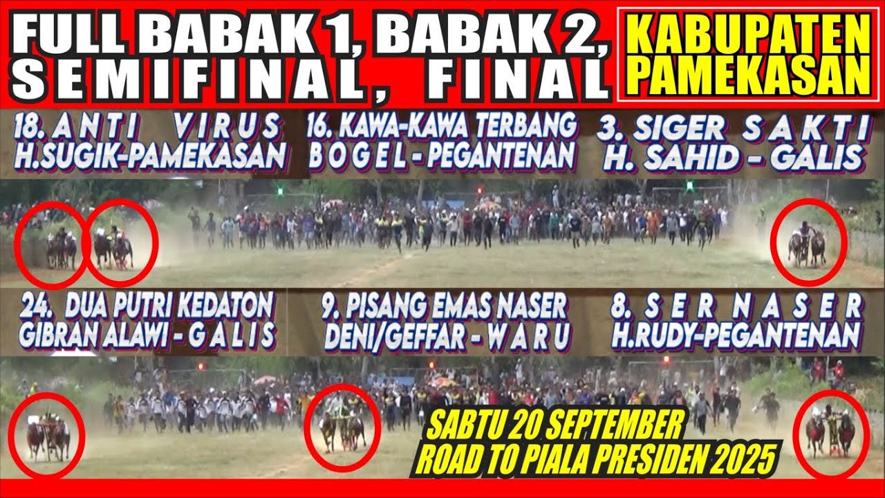 ПОЛНЫЙ РАУНД 1, РАУНД 2, ПОЛУФИНАЛ, ФИНАЛ, ОТБОР В PAMEKASAN REGENCY В СУББОТУ, 20 СЕНТЯБРЯ 2025 ...