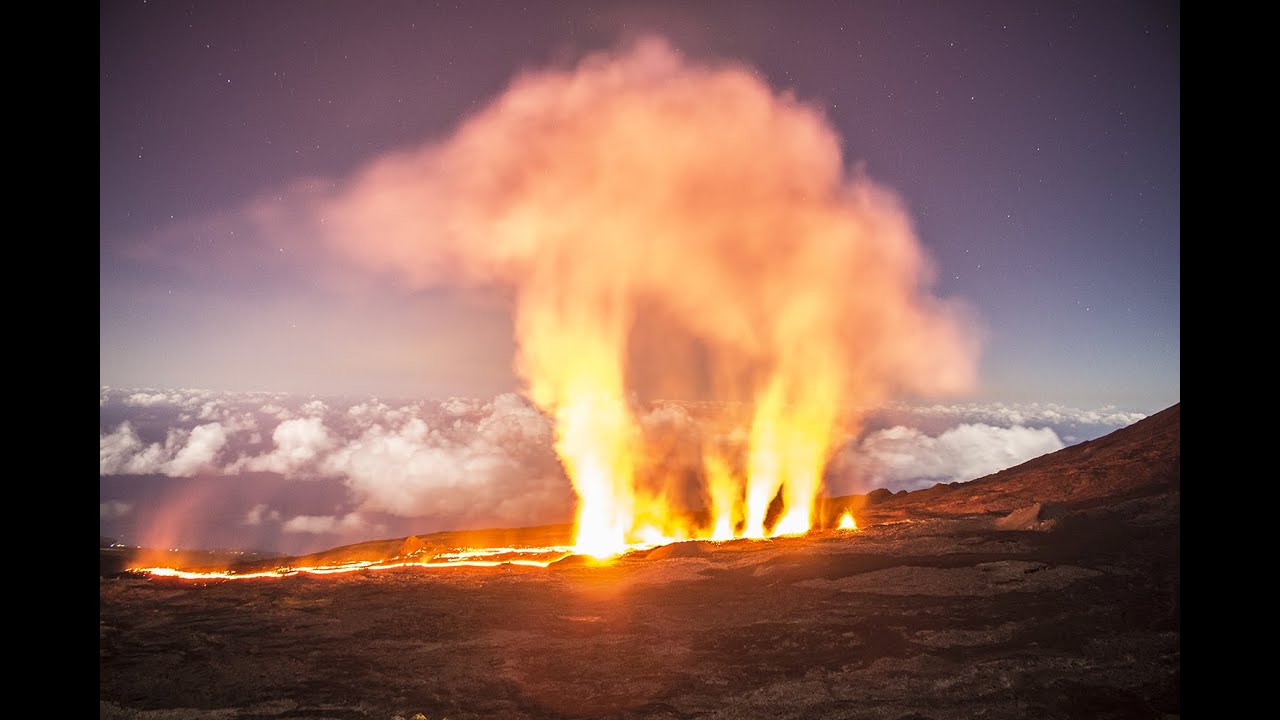 ERUPTION PITON DE LA FOURNAISE 31/07/2015 - 01/08/2015