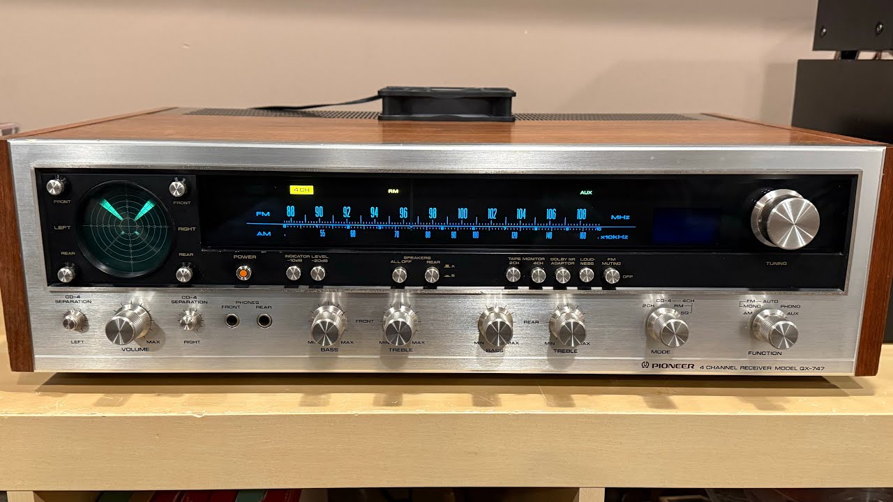 バウンサー Pioneer QX-747 Receiver, 40WPC in 2 Channel Mode, 1974 - YouTube