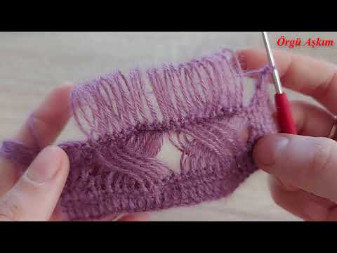 Kalem Kullanarak Yapılan Tığ İşi Çok Kolay Örgü Yelek Şal Modeli How To Crochet Knitting Easy Model