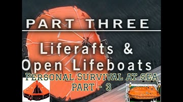 PERSONAL SURVIVAL AT SEA - Part 3 | Liferafts and Open Lifeboats | SOLAS CHAPTER III