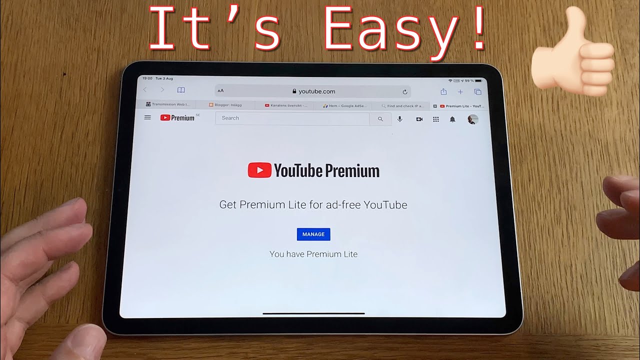 How to get the new YouTube Premium Lite account for adfree YouTube